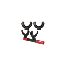 Compresseur de ressorts
contient un câble de sécurité pour prevenir tout probleme
Universel pour 90% des véhicules
avec 2 pairs de supports de ressorts standards
Se fixe simplement dans l'etau
avec protections en polyuréthane pour proteger le ressort
Poignée ergonomique high-tech en polyuréthane
Vis de force adaptee aux clés à chocs
Coupelles gainées de PVC
Les coupelles sont munies d'ergot de sécurité qui verrouillent le ressort et augmentent la sécurité
Supporte une pression de 1800 kg
Securite contre les surcharges
Acier spécial
Matériel 1: Acier spécial
pièces dans le set: 6 pcs.
Envergure maximale en mm 375.0 mm Envergure minimale en mm 65.0 mm Contenu: 1 pièces
Compression max. :: 1800 kg
Capacite de ressort: 80.0 - 200.0 mm Poids en g: 11545 g
Poid maimum transportable en kg: 1800 kg
ref 500.8625
