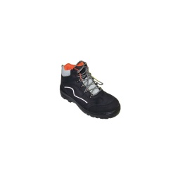 Chaussures de sécurité andesite haute 

- semelle double densite 
- embout protection composite
- semelle antiperforation kevlar
- renforts devant et arrière en pu gratte
- col rembourre
- tige en cuir crazy horse noir imperméable
- lignes retroreflechissantes
- doublure respirant orange
- soufflet en cuir + filet gris pour la respirabilité
- semelle intérieure respirante
- classe s3
- semelle résistant aux hydocarbures. chaussure imperméable. antistatique et respirante 