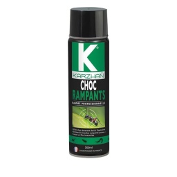 Elimine immédiatement les insectes en contact avec la pulvérisation. Agit par contact, protège les parties traitées. Effet rémanent de 6 à 8 
semaines. 
Effet « knock-down » (choc+paralysant), au pouvoir d’abattement extrêmement rapide sur tous les insectes. 
Produit biocide. 
Les plus : 
- Effet choc rémanent de 6 à 8 semaines 
- Détruit les insectes rampants 
- Laisse un film insecticide 
Elimine les insectes rampants : fourmis blattes, cancrelats, cafards, puces, punaises, poux, poissons d’argent, cloportes… pendant 6/8 
semaines. Utilisable en intérieur et en extérieur.
