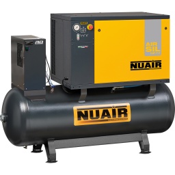Compresseur à piston insonorisé 7,5 CV 500 L avec sécheur NB7/7.5/500F/SIL/ES 
IR-C-3
Compresseur à piston insonorisé de 7,5 CV sur cuve de 500 litres avec sécheur. Tête NB7 aluminium, cylindres fonte bi-étagés. Vitesse de rotation : 1250 tr/min. Tension : 400 V Tri.
Type de cylindres	bi-étagé
Modèle tête	NB7
Puissance sonore (dB (A))	64
Vitesse de rotation (tours/min)	1250
Volume du réservoir (L)	500
Volume engendré (m³/h)	50
Puissance (kW)	5.50
Puissance (CV)	7.50