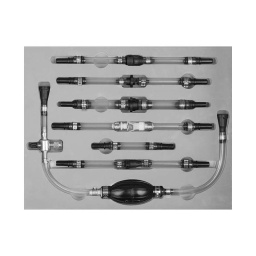 Coffret d'amorcage et de purge de moteur diesel
- permet de purger l'air sur de nombreux circuits de carburant diesel basse pression
- tuyaux transparents permettant de voir les eventuelles bulles d'air dans le systeme
utilisation : ford. psa. gmm fiat. rover. land rover. renault. mercedes
flexible avec pompe
raccord psa. 8 mm raccord psa. 10 mm raccord ford
raccord (grand Modèle) renault. gmm fiat
raccord (petit Modèle) renault. gmm fiat
raccord gm