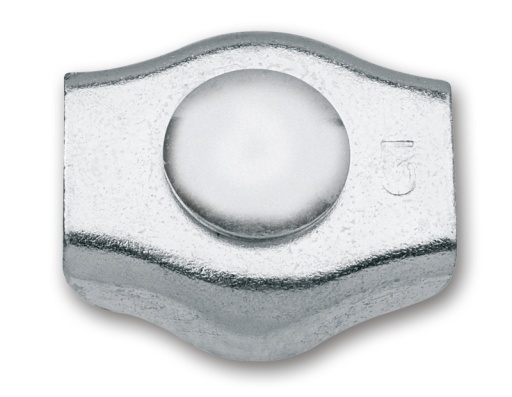 Serre-câble plat, 1 boulons, zingué