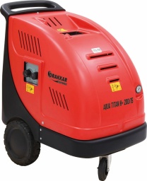 Nettoyeur HP eau chaude 380V 15 l/min 200 bar flexible 20m et total stop
Pompe radiale 1450 tr/min (pistons céramiques) à vilebrequin de qualité industrielle.
Moteur 7,5CV.
Régulateur séparé de la culasse.
Châssis mécano-soudé.
Sécurité de surpression.
Système d'injection produit.
Câble d'alimentation 3m.
Capacité réservoir fuel 16L.
Longueur du serpentin chaudière 33m.
Température de service 85°C.
Système Total Stop.

Point info :
Accessoire indispensable, kit anti-calcaire réf.50420.

Livré avec :
pistolet HP avec raccord tournant
lance simple 700mm à tête réglable et buse
flexible tressé
2 roues pleines caoutchouc + 1 roue pivotante à l'avant
Température 85°C
Rotation 1450 tr/min
Puissance 5,5kw
Alimentation 380V
Longueur du flexible 20m
Débit max 15 l/min - 900 l/h
Pression de service 200 bar
Type de pompe radiale, qualité industrielle
Niveau sonore 90db
Usage intensif 7 à 8 h/jour
Matière pompe laiton
Piston céramique
Dimensions 800x580x900mm
Arrêt automatique
Poids article 112,7KG