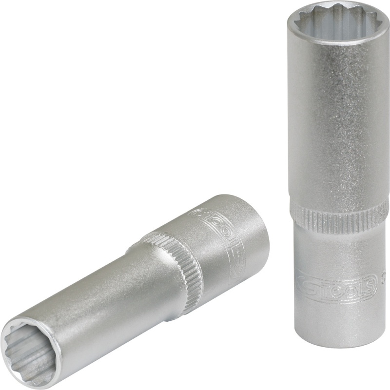 Douille Longue 12 Pans KS TOOLS – 1/2" Carré, 15 Mm, Chromé Mat