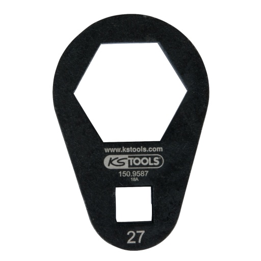 Cl&eacute; &agrave; douille m&acirc;le 3/8''  extra plate 27&nbsp;mm