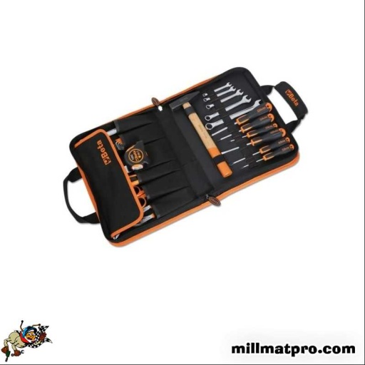 Trousse en tissu technique avec assortiment de 27 outils pour la maintenance générale