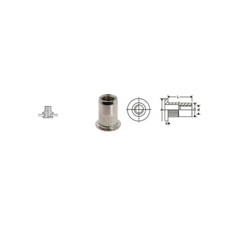 ecrou a sertir tete plate ou fraisée gofix m10 inpc 60 24