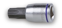 Douille tournevis pour vis Torx®, colorée, carré femelle 1/4", chromée - embouts brunis