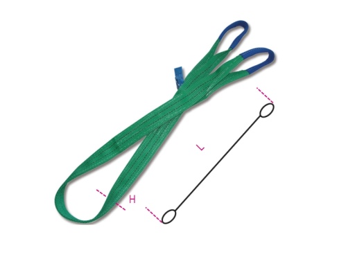 Élingue plate, 2t, vert, double couche, boutonnières renforcées, en polyester haute ténacité (PES)