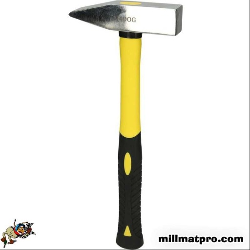 Marteau de mécanicien INOX, manche en fibre, 4000g