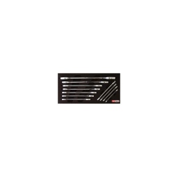 Module 11 clés fourches chromeplus

- module de rangement en mousse haute densite
- résistant aux hydrocarbure

- composition :
- 11 clés : 6x7-8x9-10x11-12x13-14x15-16x17-18x19-20x22-21x23-24x27-30x32mm clé fourches non marquees ks tools 