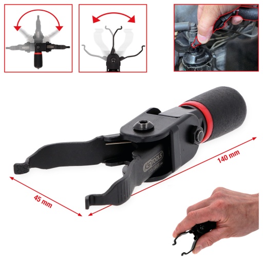 Outil de déverrouillage avec tête inclinable pour raccords rapides