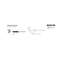 Boite de rivet éclaté trs tête ronde standard noire
- corps aluminium.clous acier zingue
- plage de sertissage. diamètre de perçage .résistance a la traction. résistance au cisaillement. vous retrouverez toutes ces informations dans la fiche technique
- conditionement a la boite. ou au 1000
- delais nous consulter