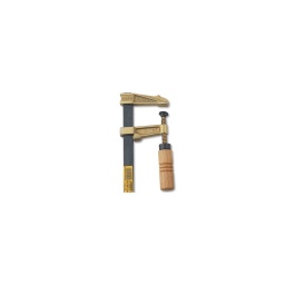 Serre joint à vis manche bois 150mm 
- recomm nde pour travaux d'ebeniste
- tête en fonte nodulaire haute résistance 
- tête mobile en fonte malleable
- tige en acier calibree (18x7mm 
- frein antiglissant sur tête mobile
- puissance serrage jusqu'a 400kg
- filetage trapezoidal 
- manche bois en hetre antidérapant
- ouverture 150mm - saillie: 70mm 
