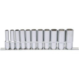 6 pans
Système FlankTraction
Selon DIN 3124 / ISO 2725
Carré d'entraînement intérieur selon DIN 3120 / ISO 1174-1 avec encoche pour verrouillage par bille
Version longue
Pour une utilisation manuelle
Finition satinée
Chrome Vanadium
Comprend un rail de rangement