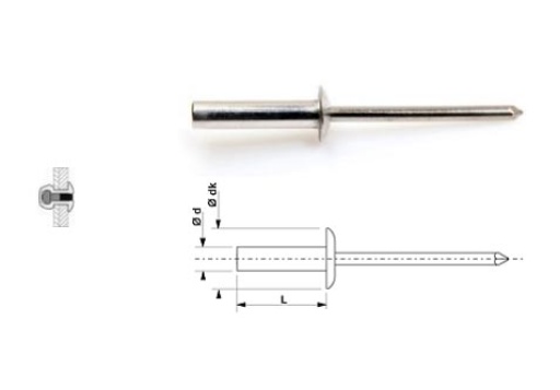 rivet &eacute;tanche gostop al/ac trs 4,8x14