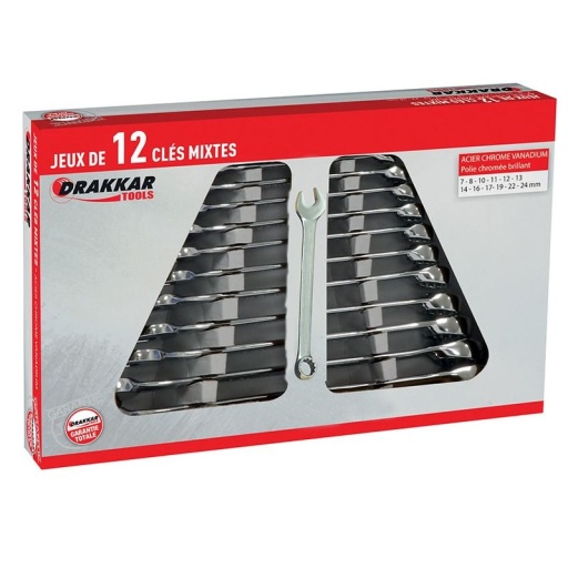 Jeu de 12 clés mixtes 