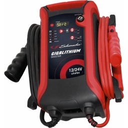 Booster lithium professionnel puissant et ultra léger.

Pour motos, voitures, camionnettes et poids lourds.
50-60Hz.

Livré avec :
- câble 1,6m - section 25mm2
- chargeur 230V 4A.

Longueur du câble
1,60m
Alimentation
12V
Ampérage
4A
Courant max
5000/10000A
Tension de sortie
12/24V
Courant de démarrage
1000A
Modèle
Gigalithium 12/24V
Dimensions
350x240x140mm
Poids article
6,25KG