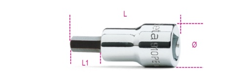 Douille tournevis pour vis 6 pans creux