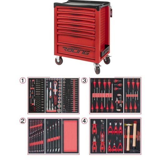 Servante d'atelier ks tools racing 241 pièces