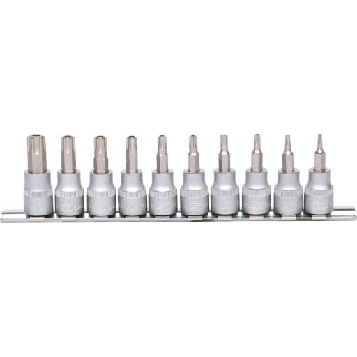Jeu de douilles tournevis 3/8'' TORX percé 10 pcs TB10-TB55