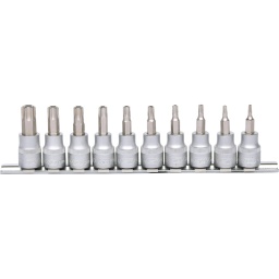 TORX® percé
Carré d'entraînement intérieur selon DIN 3120 / ISO 1174-1 avec encoche pour verrouillage par bille
Embout en acier nickelé
Pour une utilisation manuelle
Finition satinée
Chrome Vanadium
Comprend un rail de rangement
