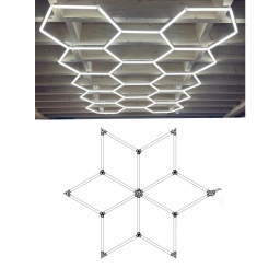 Ensemble eclairage atelier etoile 6 losanges 126W
Consommation d'&eacute;nergie 126kWh/1000h
Tension d'entr&eacute;e AC165-265V
Flux 15120lm
Flux par Watt 120lm/W
IP 20
Temp&eacute;rature de couleur corr&eacute;l&eacute;e 6000K
Couleur lumi&egrave;re Lumi&egrave;re blanche
&Eacute;tiquette d'efficacit&eacute; &eacute;nerg&eacute;tique E
Angle de faisceau 180&deg;
Cycles marche / arr&ecirc;t 25 000x
Allumage instantan&eacute; 0.1s
Fr&eacute;quence de fonctionnement 50-60 Hz
Temp&eacute;rature -20&deg;C / +40&deg;C
Ra &ge; 80
Longueur 1660x1400mm