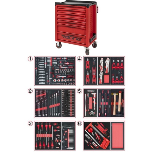 Servante d atelier ks tools racing 452 pièces