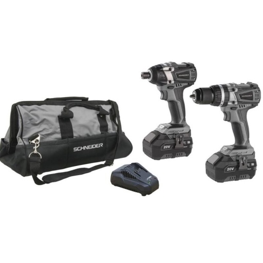 Pack Visseuse A Choc+Perceuse Percu 60+Grand Sac+Chargeur Rapide+2 Batteries 5ah