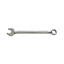 Clé mixte diamètre 4
finition chromée mat
fourche inclinée a 15°
tête polygonale 12 pans coudée a 15°
longueur 100mm 