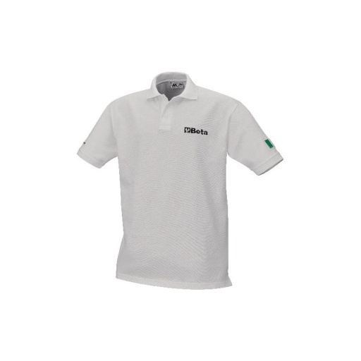 Polo 3 boutons beta blanc