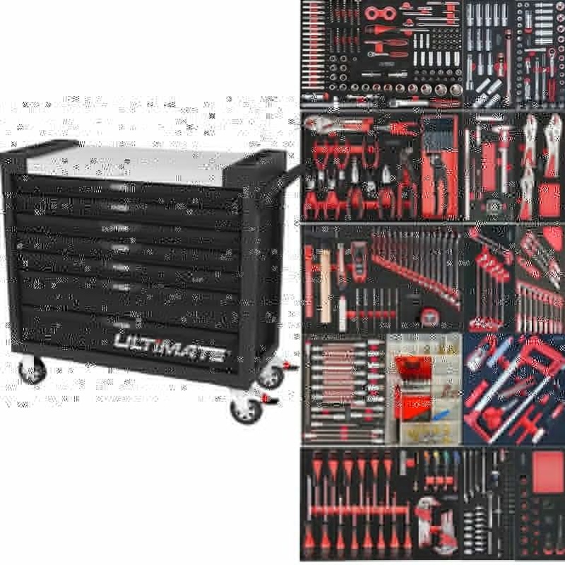 Composition d'outils 2 tiroirs pour servante, 114 pièces - KS