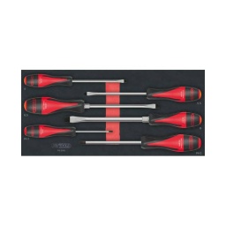 Module 6 tournevis fente phillips
- module 1/3
- pour servantes et etablis
- empreinte des outils découpee au laser
- mousse imputrescible
- plats 4-5.5-6.5-8mm - ph1-ph2