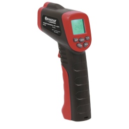 Lecture précise et fiable.Plage de réglage : -30°C à 550°C.
Ratio de distance : 8:1
Emissivité réglable de 0,1 à 1
Temps de réponse : 0,5 sec.
Unité de mesure : Celsius/Farhenheit
Fonction de mémorisation des valeurs
Paramétrage des valeurs d'alarme température haute et basse
Poignée ergonomique
Alimentation : pile 9V de type 6F22 ou NEDA 1604.
Poids : 210g.
Livré avec pile et dragonne

