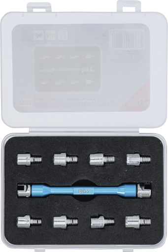 Cl&eacute; de rayons t&ecirc;tes &eacute;changeables pour motocyclettes 10 pi&egrave;ces