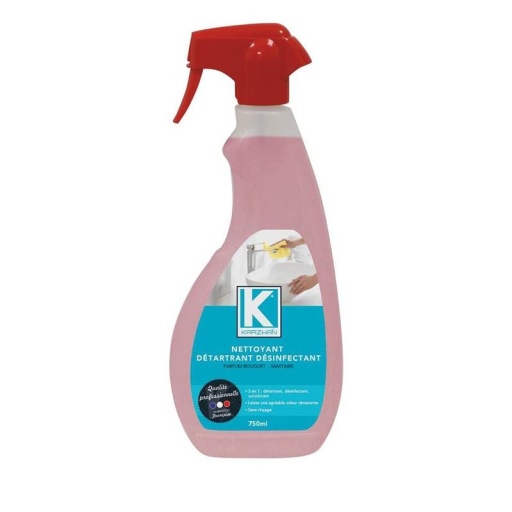Nettoyant détartrant désinfectant spécial sanitaire - flacon spray de 750ml