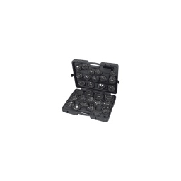 Coffret cloches a filtres à huile
- pour serrer et desserrer les filtres à huile
- carré femelle 1/2"
- en coffret plastique
mesures incluses dans le kit :
mm / n° de côtés
66/6 - 65/14 - 67/14 - 68/14 - 73/14 - 74/15
76/15 - 75.77/15 - 76/12 - 76/14 - 76/30
76/8 - 78/15 - 80/15 - 82/15 - 86/16 - 86/18 
90/15 - 92/10 - 93/15 - 93/36 - 93/45 - 95/15
96/18 - 100/15 - 106/15 - 108/15 - 108/18
- avec 1 clé réglable universelle 65-120 mm - qualité premium beta depuis 1939