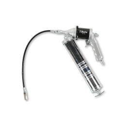 Pistolet de graissage pneumatique
tête moulee sous pression en aluminium
manche ergonomique avec partie saillante pour atteindre les espaces restreints
vanne en cuivre pour une longue duree
fonctionne avec cartouches de 400 g ou graisse en vrac jusqu'a 500 cc
dimensions du tuyau : 54 (interne) x 260 mm filetage d'arrivee d'air : 1/4" gaz
pression d'utilisation : 4?10 bars
poids : 1.9 kg