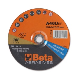 Disques à tronçonner épaisseur  fine, à moyeu déporté pour l'acier et l'inox 11024 230X2,0 (10)
- Disque à prestations très élevées.
- Utilisable pour les opérations sur lesaciers inoxydables, d'aciers alliés et d'aciers traités et non traités.
- Élimination importante de matériau associée à une faible usure du disque.
- Réchauffement minimal du disque lors de son utilisation.
- Production réduite de bavures.
- Absorption limitée de puissance de l’outil électrique.
- L’utilisation d’outils électriques puissants est préconisée.