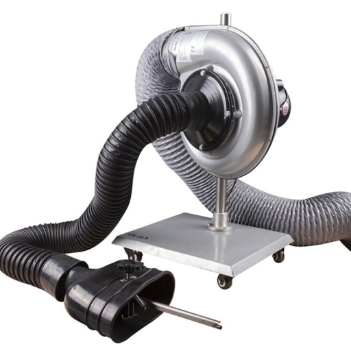 Unité d aspiration gaz d échapement sur base mobile 550W 230V