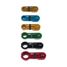 Clip de deverrouillage. alu bleu. 3/8"