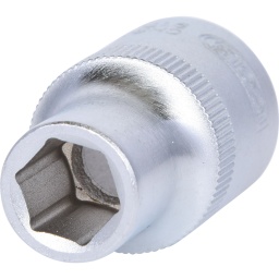6 pans
Système FlankTraction
Selon DIN 3124 / ISO 2725
Carré d'entraînement intérieur selon DIN 3120 / ISO 1174 avec encoche pour verrouillage par bille
Pour une utilisation manuelle
Finition satinée
Chrome Vanadium