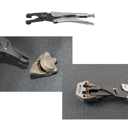Conçue pour saisir les pistons d'étrier de l'intérieur et les bloquer, ce qui permet d'appliquer une force de rotation importante pour libérer et retirer les pistons d'étrier de frein bloqués.

Pour retirer ou libérer les pistons creux des étriers de frein.
Diamètres : 19 mm à 55 mm.
La gamme de tailles convient également aux voitures (en fonction de la taille du piston).
Mécanisme de blocage réglable.
Têtes de pinces moletées pour une meilleure prise en main