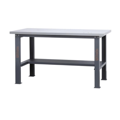 Etabli simple 1,6m avec plan de travail inox C58BC-X1,6