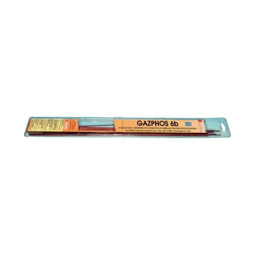 Baguette brasure gaz cu/ph/6% 2mm lg 500mm 250g