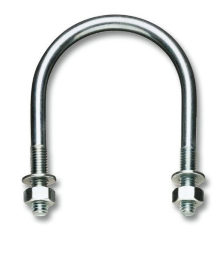Étrier avec 2 écrous et 2 rondelles, série légère zingué