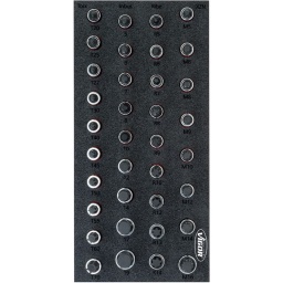Module douilles mâles  36 pièces TORX-RIBE-XZN-ALLEN
- TORX : T20-T25-T27-T30-T40-T45-T50-T55-T60-T70
- Ribe : M5-M6-M7-M8-M9-M10-M12-M13-M14
- Allen : 5-6-7-8-10-12-14-17-19
- XZN : M5-M6-M8-M9-M10-M12-M14-M16
- Dimension 188x393mm