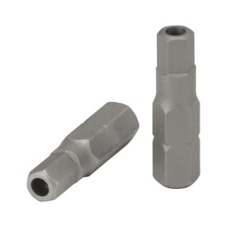 Embout de vissage ks 6 pans percé 5.0 - entraînement 6.35 mm   longueur25 mm - u
