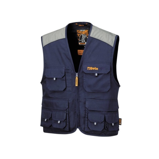 Gilet sans manche de mécanicien textile ripstop grande respirabilité