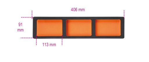 Plateau thermoformé souple avec 3 bacs de rangement